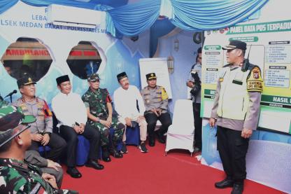 Pastikan Malam Idulfitri Aman dan Kondusif, Pj Gubenur dan Forkopimda Sumut Pantau Pos Pengamanan Terpadu